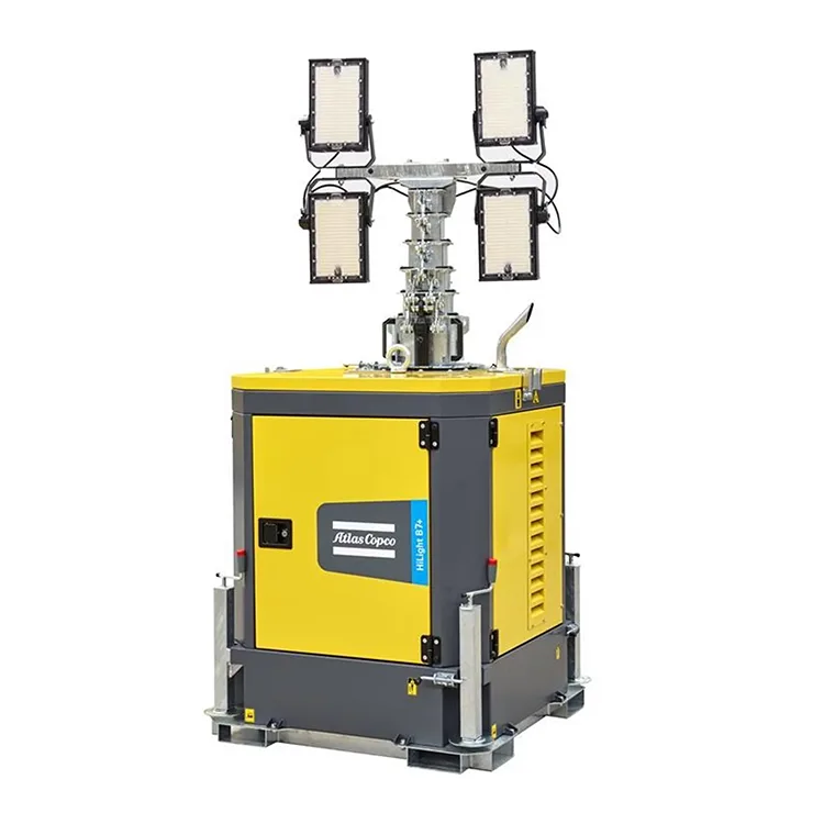 Zer abantaila nagusi ekartzen ditu Atlas Copco LED Light Tower Hilight eraikuntza eta gertaeren argiztapen proiektuetarako?